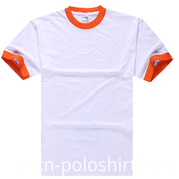 Contrast Collar & Cuffs Plain Uniform T Shirt